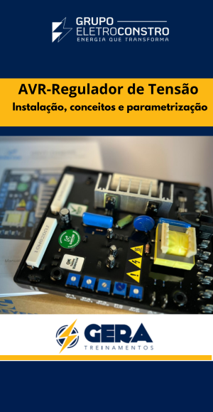 Capa do curso AVR — Regulador Automático de Tensão